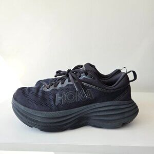 Hoka Bondi 8 in Black/Black - W9 (Wide)